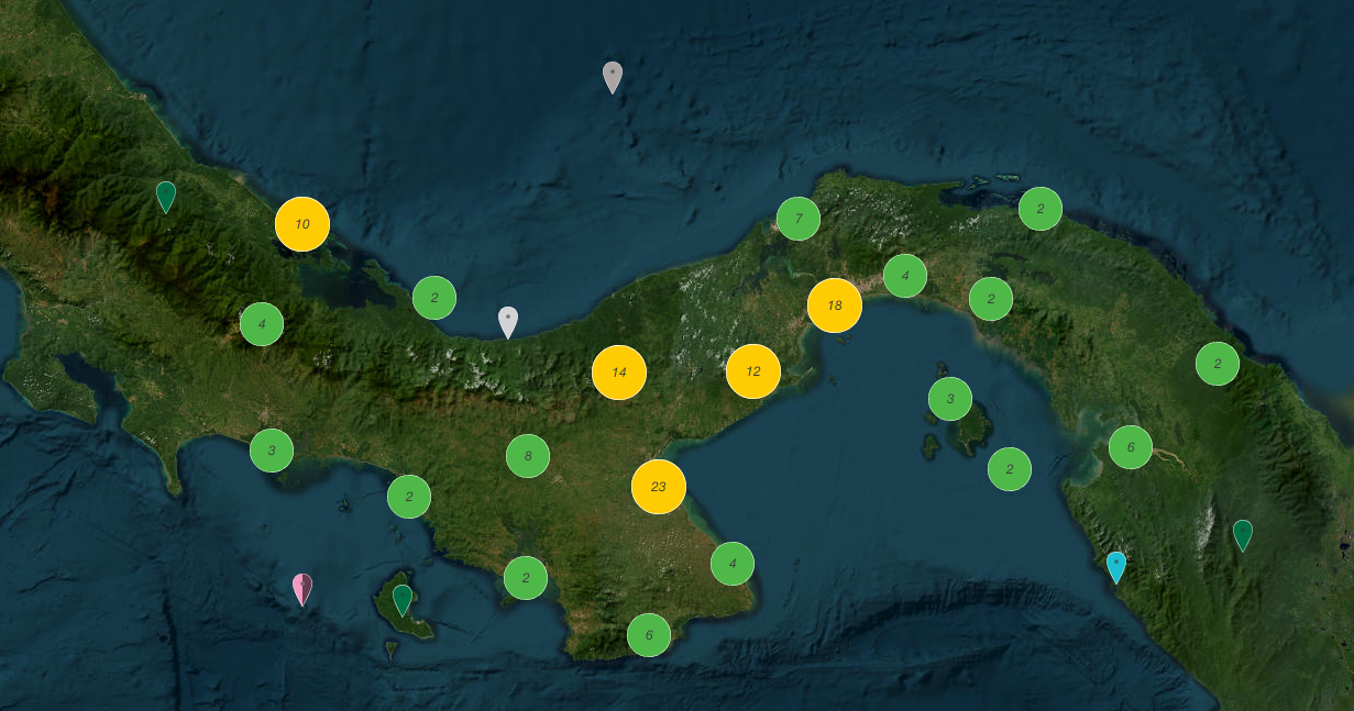 Mapa de normas legales de las Áreas Protegidas en Panamá